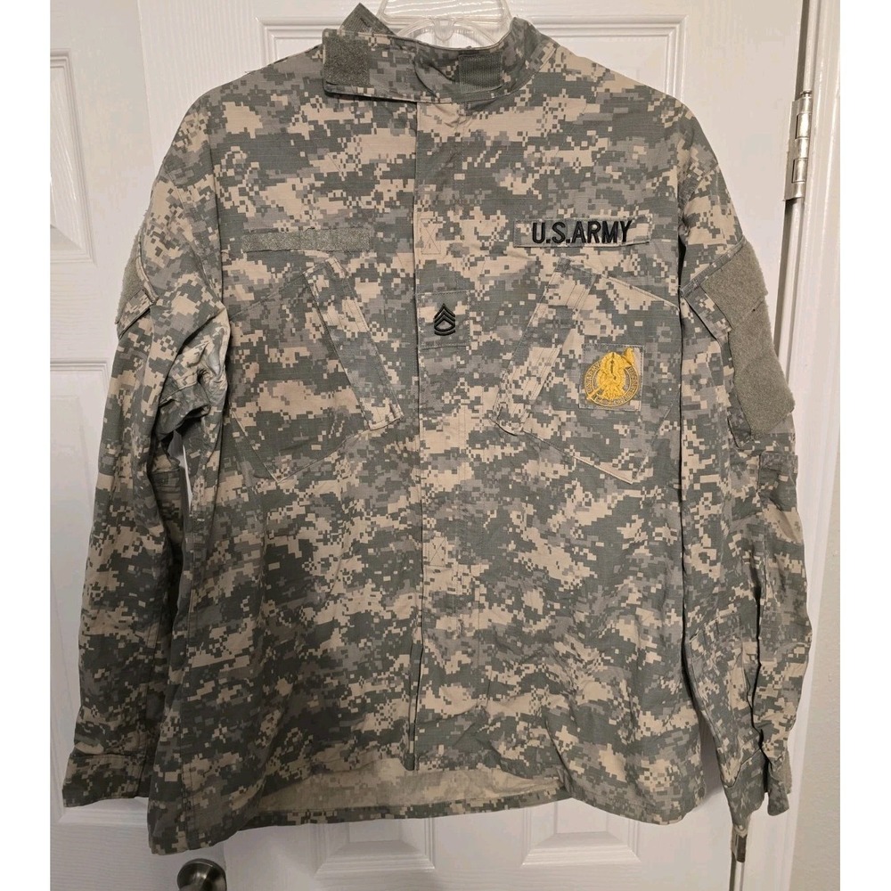 Genuine US Military Army Combat Sergeant Jacket Coat Mens Large Digital Camo